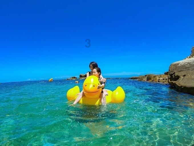 夏季热带海滩逃生